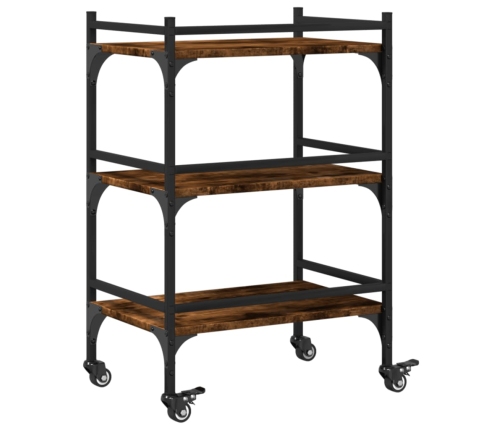 vidaXL virtuves ratiņi, ozolkoka, 50x35x75,5 cm, inženierijas koks