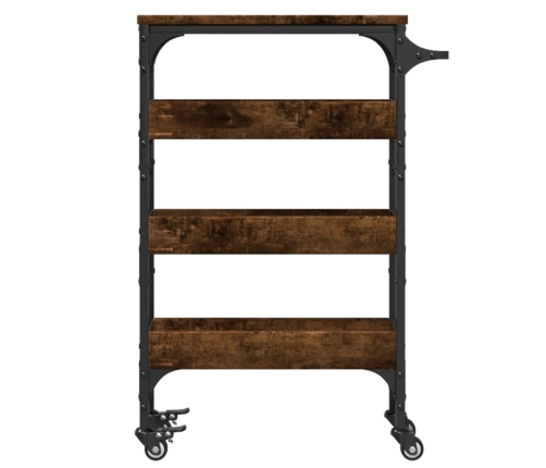 vidaXL virtuves ratiņi, ozolkoka krāsa, 53x20x76 cm, inženierijas koks