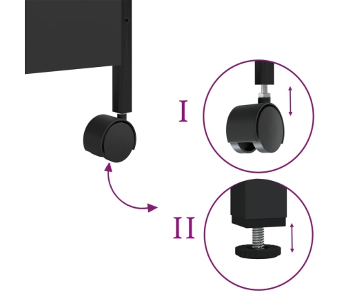 vidaXL virtuves ratiņi, melni, 50x30x70 cm, inženierijas koks