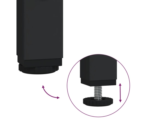 vidaXL virtuves ratiņi, melni, 50x30x70 cm, inženierijas koks