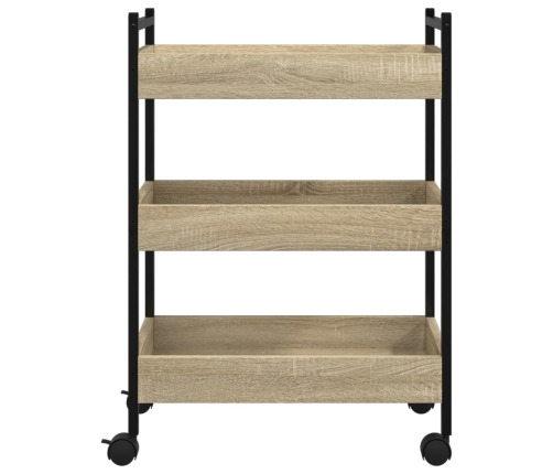 vidaXL virtuves ratiņi, ozolkoka krāsa, 50x30x70 cm, inženierijas koks