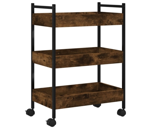 vidaXL virtuves ratiņi, ozolkoka krāsa, 50x30x70 cm, inženierijas koks