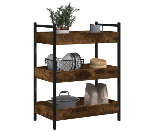 vidaXL virtuves ratiņi, ozolkoka krāsa, 50x30x70 cm, inženierijas koks