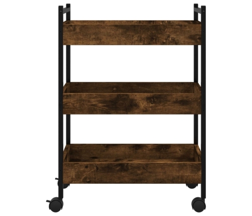 vidaXL virtuves ratiņi, ozolkoka krāsa, 50x30x70 cm, inženierijas koks