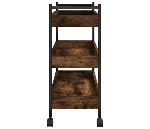 vidaXL virtuves ratiņi, ozolkoka krāsa, 50x30x70 cm, inženierijas koks