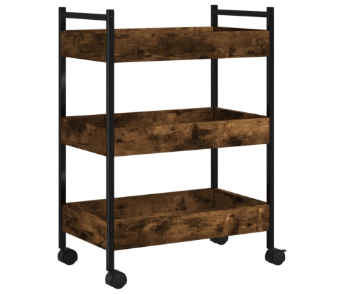 vidaXL virtuves ratiņi, ozolkoka krāsa, 50x30x70 cm, inženierijas koks