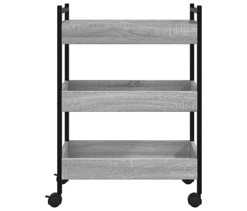 Virtuves Ratiņi, Pelēka Koka, 50X30X70 Cm, Inženierijas Koks Vidaxl