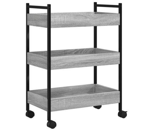 Virtuves Ratiņi, Pelēka Koka, 50X30X70 Cm, Inženierijas Koks Vidaxl