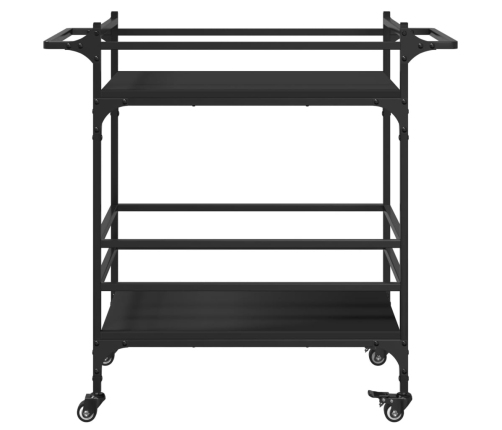 vidaXL virtuves ratiņi, melni, 82x40x78,5 cm, inženierijas koks