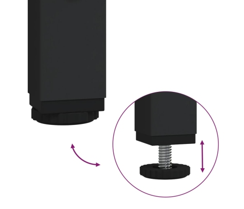 vidaXL virtuves ratiņi, melni, 82x40x78,5 cm, inženierijas koks