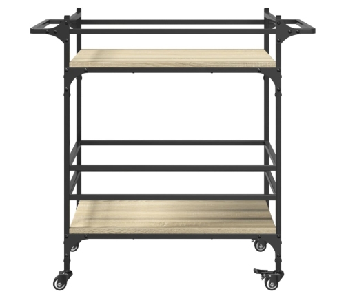 vidaXL virtuves ratiņi, ozolkoka, 82x40x78,5 cm, inženierijas koks