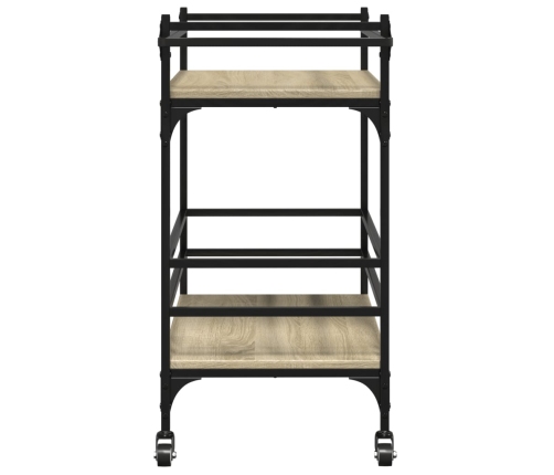 vidaXL virtuves ratiņi, ozolkoka, 82x40x78,5 cm, inženierijas koks