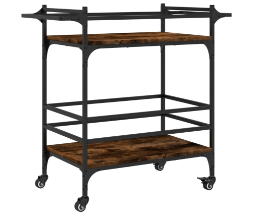 vidaXL virtuves ratiņi, ozolkoka, 82x40x78,5 cm, inženierijas koks