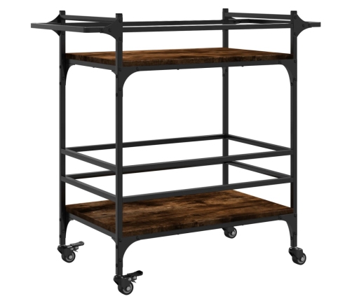 vidaXL virtuves ratiņi, ozolkoka, 82x40x78,5 cm, inženierijas koks