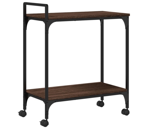 vidaXL virtuves ratiņi, ozolkoka, 60,5x31x72,5 cm, inženierijas koks