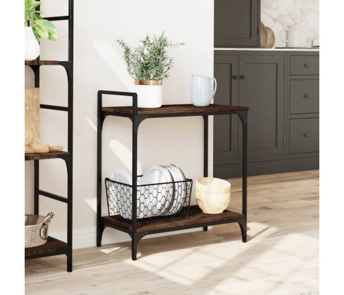 vidaXL virtuves ratiņi, ozolkoka, 60,5x31x72,5 cm, inženierijas koks