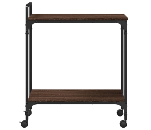 vidaXL virtuves ratiņi, ozolkoka, 60,5x31x72,5 cm, inženierijas koks