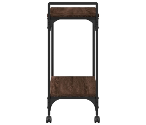 vidaXL virtuves ratiņi, ozolkoka, 60,5x31x72,5 cm, inženierijas koks