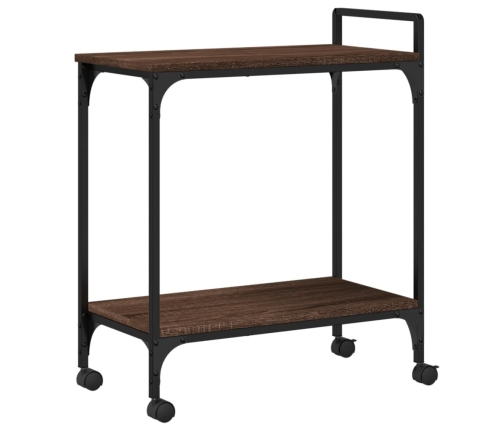 vidaXL virtuves ratiņi, ozolkoka, 60,5x31x72,5 cm, inženierijas koks