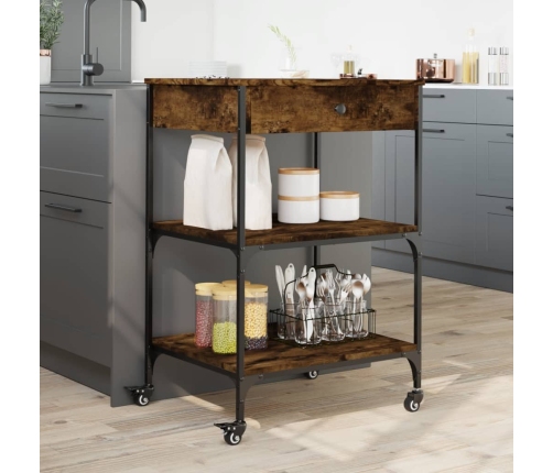 Virtuves Ratiņi, Ozolkoka, 60X48X89,5 Cm, Inženierijas Koks Vidaxl