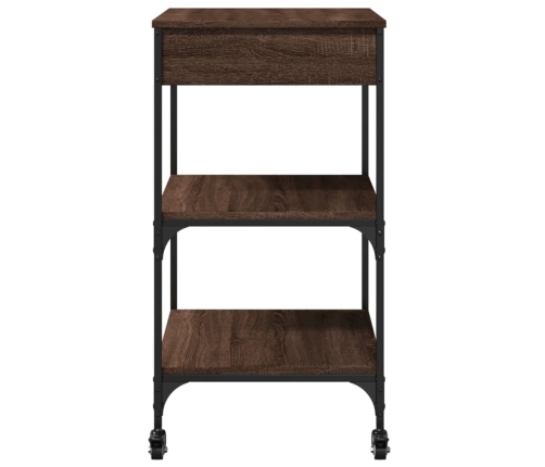 vidaXL virtuves ratiņi, ozolkoka krāsa, 60x45x80 cm, inženierijas koks