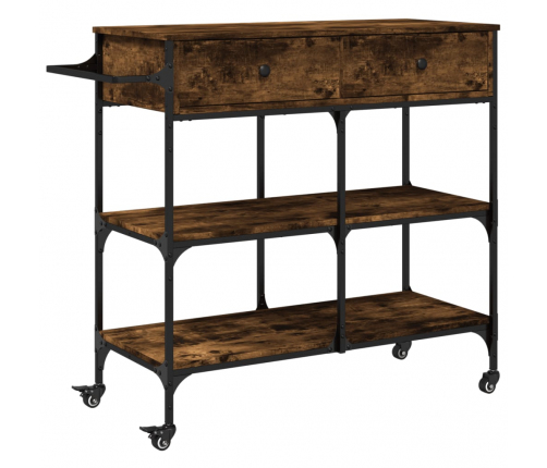 Virtuves Ratiņi, Ozola Krāsa, 105X42X95 Cm, Inženierijas Koks Vidaxl