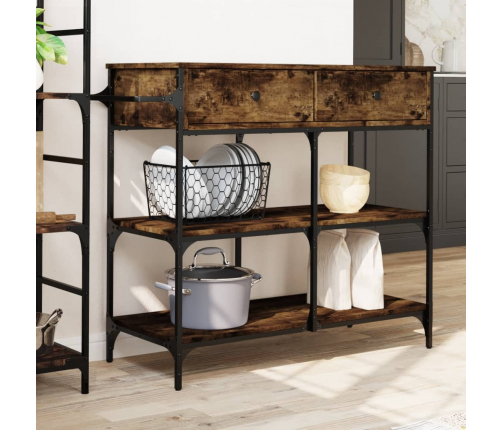 Virtuves Ratiņi, Ozola Krāsa, 105X42X95 Cm, Inženierijas Koks Vidaxl