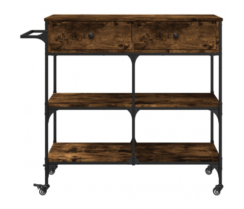 Virtuves Ratiņi, Ozola Krāsa, 105X42X95 Cm, Inženierijas Koks Vidaxl