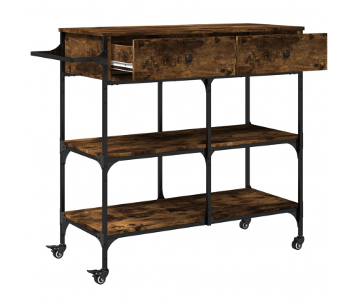 Virtuves Ratiņi, Ozola Krāsa, 105X42X95 Cm, Inženierijas Koks Vidaxl