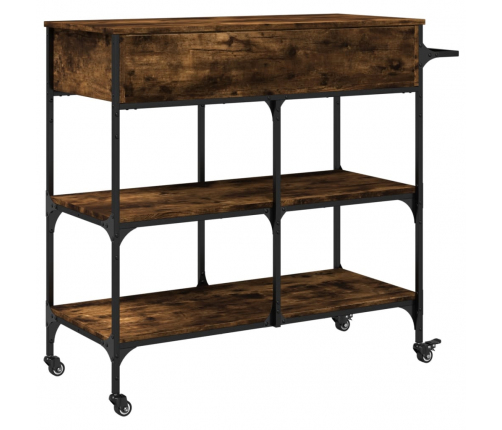 Virtuves Ratiņi, Ozola Krāsa, 105X42X95 Cm, Inženierijas Koks Vidaxl