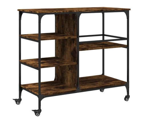 vidaXL virtuves ratiņi, ozolkoka, 100x45x89,5 cm, inženierijas koks