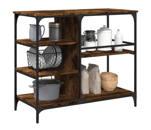 vidaXL virtuves ratiņi, ozolkoka, 100x45x89,5 cm, inženierijas koks