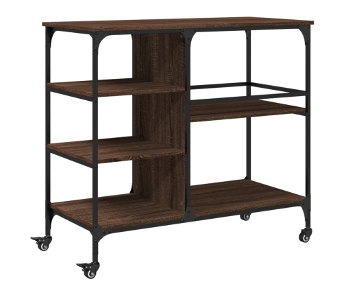 vidaXL virtuves ratiņi, ozolkoka, 100x45x89,5 cm, inženierijas koks