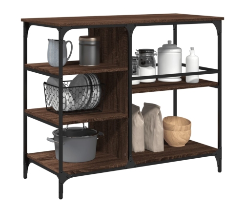 vidaXL virtuves ratiņi, ozolkoka, 100x45x89,5 cm, inženierijas koks