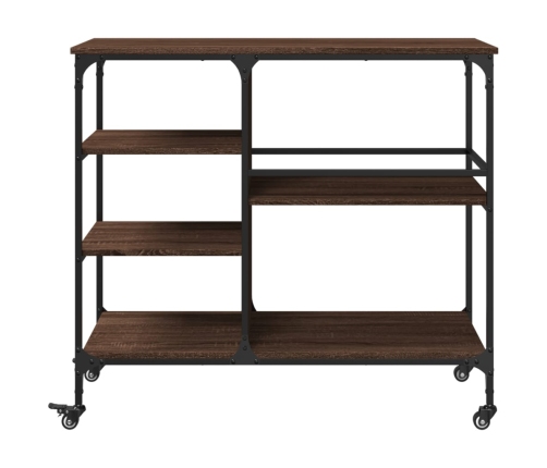 vidaXL virtuves ratiņi, ozolkoka, 100x45x89,5 cm, inženierijas koks