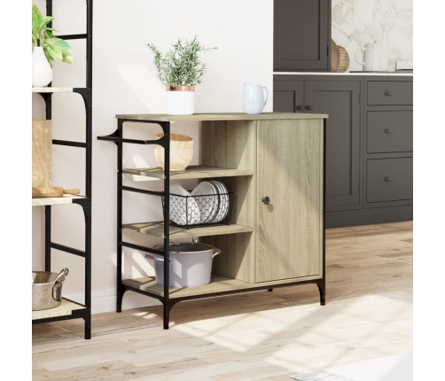 vidaXL virtuves ratiņi, ozola, 87,5x38,5x84,5 cm, inženierijas koks