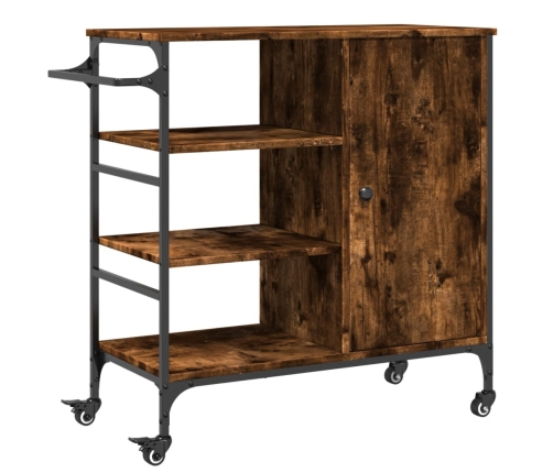 vidaXL virtuves ratiņi, ozola, 87,5x38,5x84,5 cm, inženierijas koks