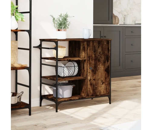 vidaXL virtuves ratiņi, ozola, 87,5x38,5x84,5 cm, inženierijas koks