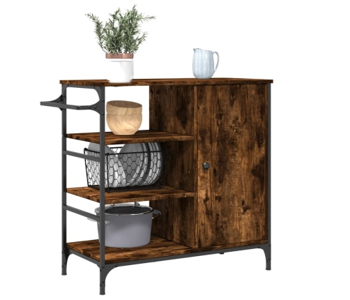 vidaXL virtuves ratiņi, ozola, 87,5x38,5x84,5 cm, inženierijas koks