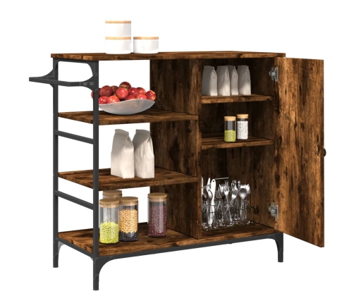 vidaXL virtuves ratiņi, ozola, 87,5x38,5x84,5 cm, inženierijas koks