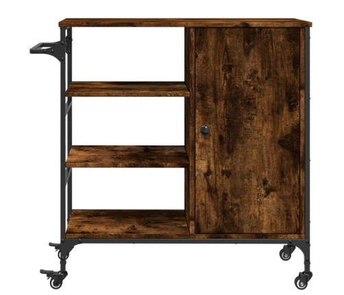 vidaXL virtuves ratiņi, ozola, 87,5x38,5x84,5 cm, inženierijas koks