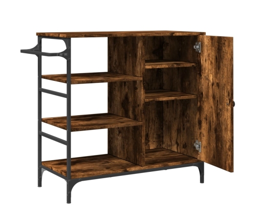 vidaXL virtuves ratiņi, ozola, 87,5x38,5x84,5 cm, inženierijas koks