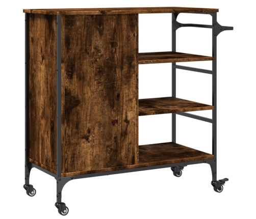 vidaXL virtuves ratiņi, ozola, 87,5x38,5x84,5 cm, inženierijas koks