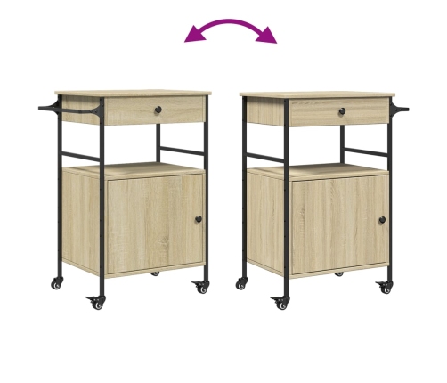 Virtuves Ratiņi, Ozolkoka, 56X43X89,5 Cm, Inženierijas Koks Vidaxl