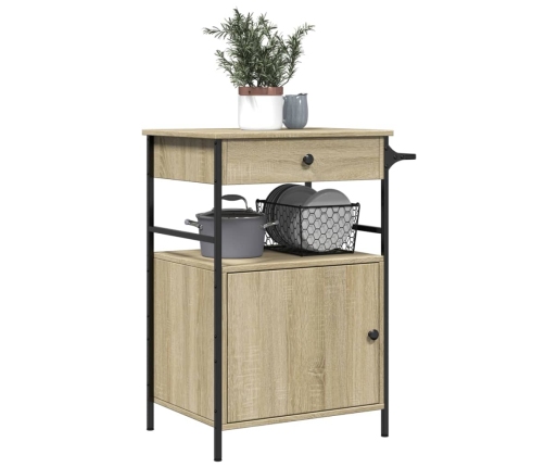 Virtuves Ratiņi, Ozolkoka, 56X43X89,5 Cm, Inženierijas Koks Vidaxl