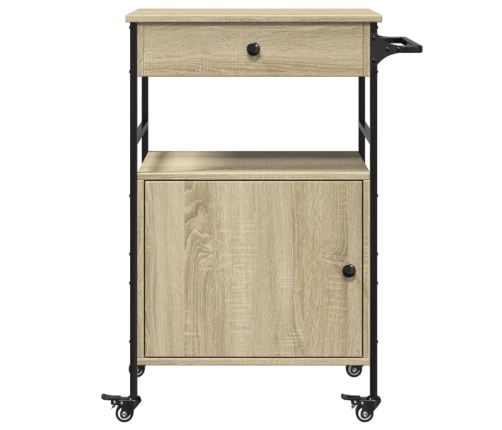 Virtuves Ratiņi, Ozolkoka, 56X43X89,5 Cm, Inženierijas Koks Vidaxl