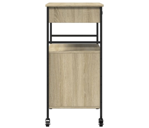 Virtuves Ratiņi, Ozolkoka, 56X43X89,5 Cm, Inženierijas Koks Vidaxl