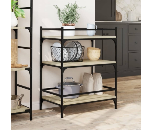 vidaXL virtuves ratiņi, ozolkoka, 65x40x86,5 cm, inženierijas koks