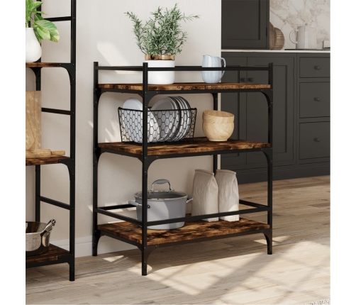 vidaXL virtuves ratiņi, ozolkoka, 65x40x86,5 cm, inženierijas koks