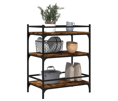 vidaXL virtuves ratiņi, ozolkoka, 65x40x86,5 cm, inženierijas koks